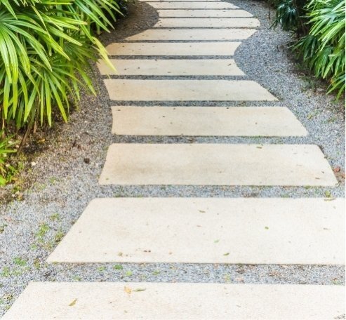 Outdoor slab walkway